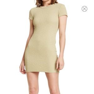 Elodie Textured Short Sleeve Dress Women's Size XS Sage Green